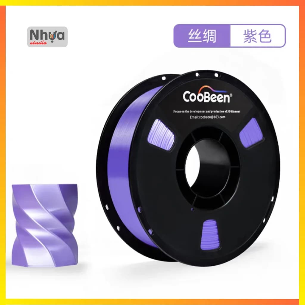 PLA  Silk - Coobeen màu Tím – cuộn 1kg